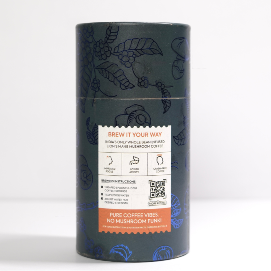 Lion's Mane Mushroom Coffee | 200 gm whole bean or ground
