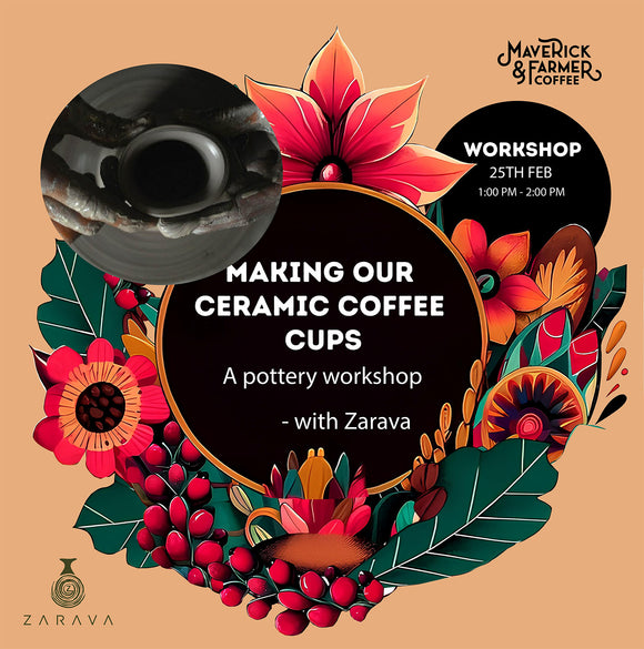 Making our ceramic coffee cups - a pottery workshop with Zarava