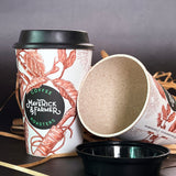 Reusable Cups (2) Made From Coffee Chaff - Recyclable.